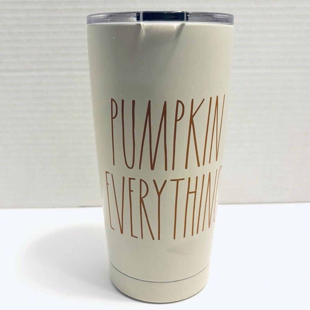 Rae Dunn Pumpkin Everything 17oz Insulated Stainless Steel Travel Tumbler Mug